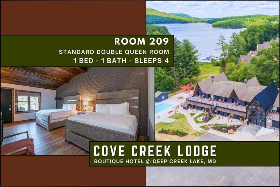 Cove Creek Lodge 209 Standard Double Queen Room House in Deep Creek Lake