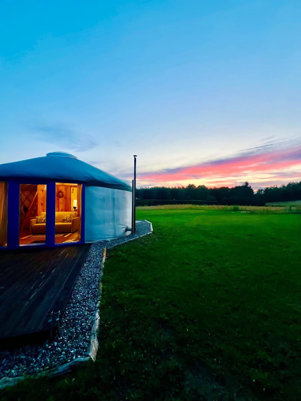 Property building, Natural landscape, Sunset