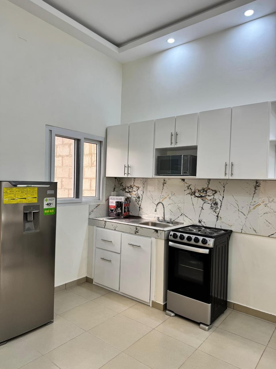 Kitchen or kitchenette, dishwasher, stove