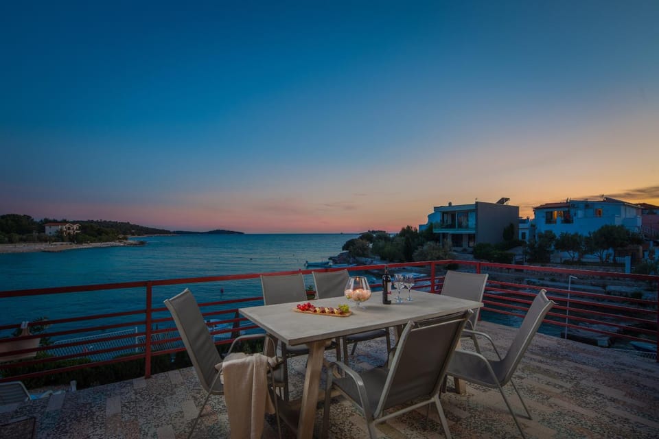 Summer, Balcony/Terrace, Balcony/Terrace, Decorative detail, Sea view, Sunset