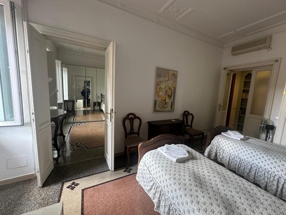 Bed, Photo of the whole room, Bedroom, towels, air conditioner