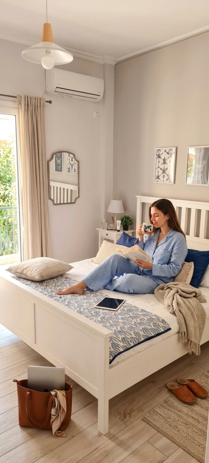 Bed, People, Bedroom, Guests, internet, air conditioner