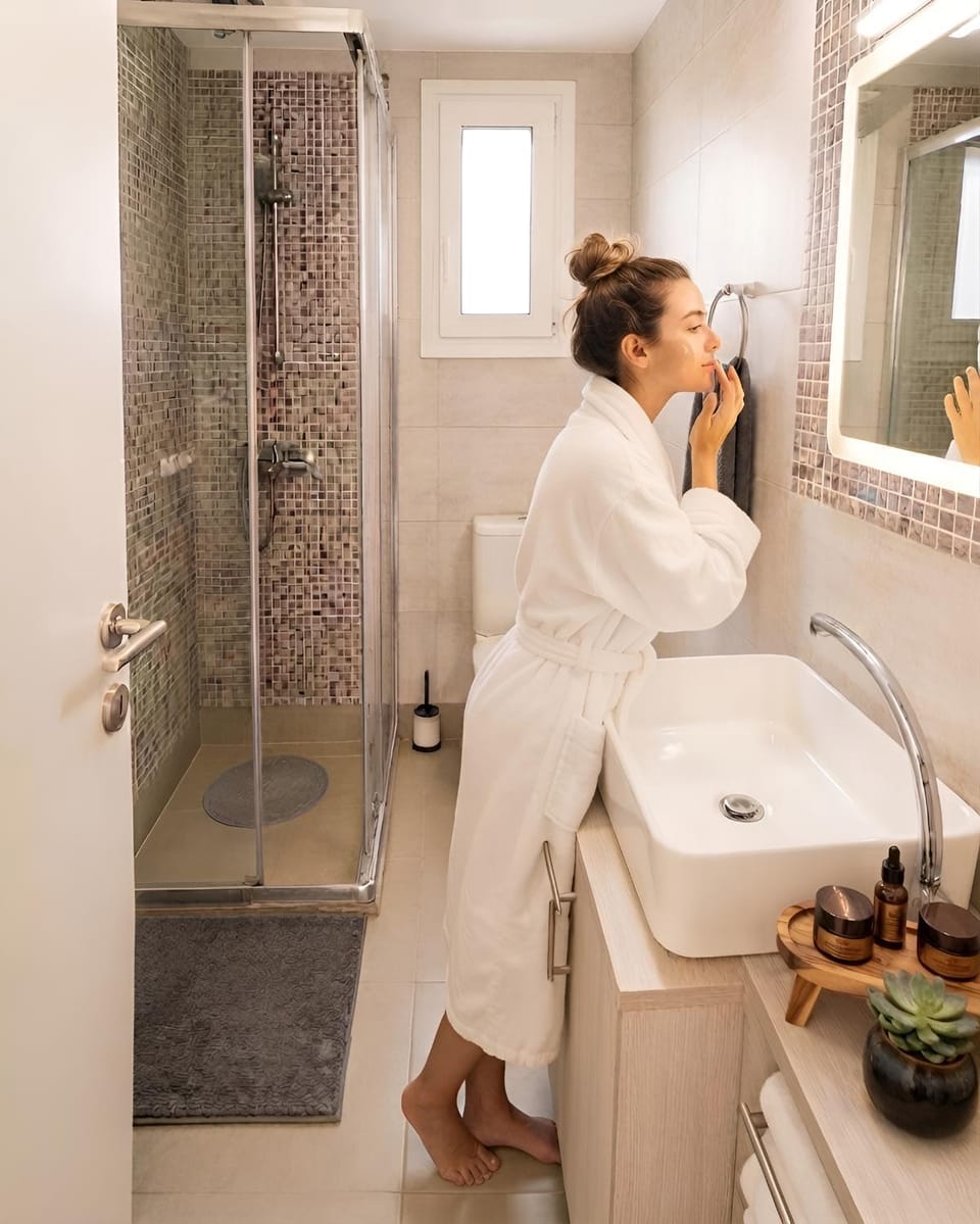 People, Bathroom, towels