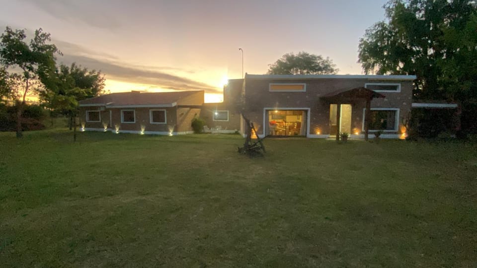 Property building, Garden view, Sunset