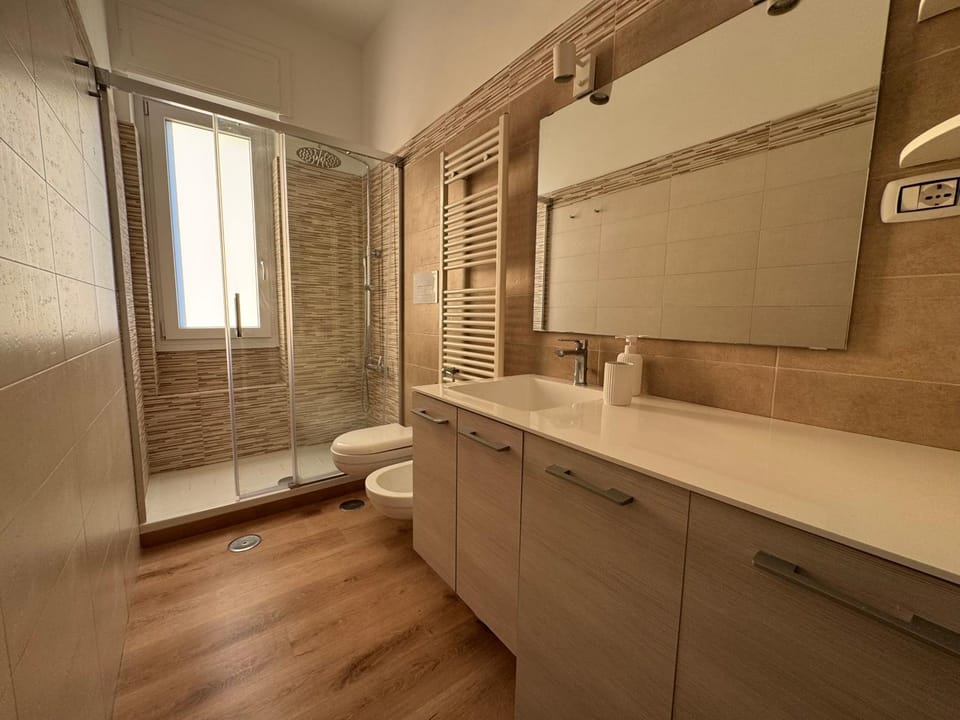 Shower, Toilet, Day, Bathroom, City view, Mountain view, bidet, hair dryier, heating, towels