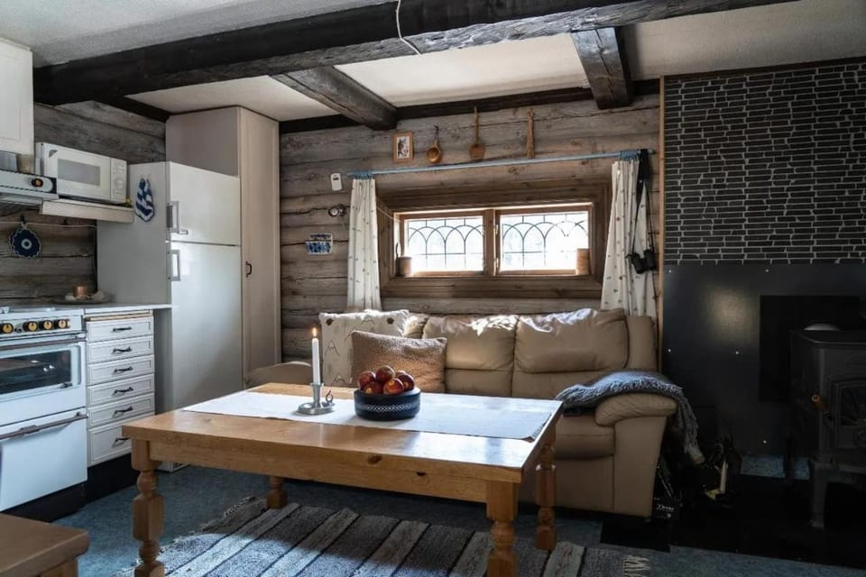 Wood stove | Cross-country & Snowmobile trails House in Sweden