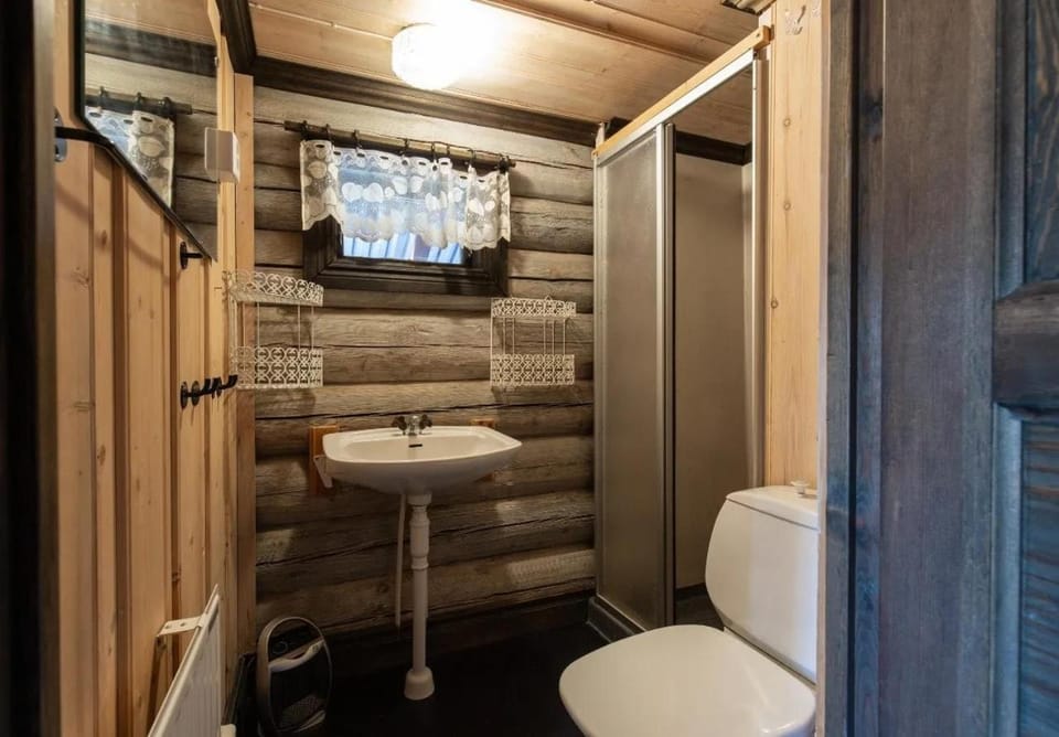 Wood stove | Cross-country & Snowmobile trails House in Sweden