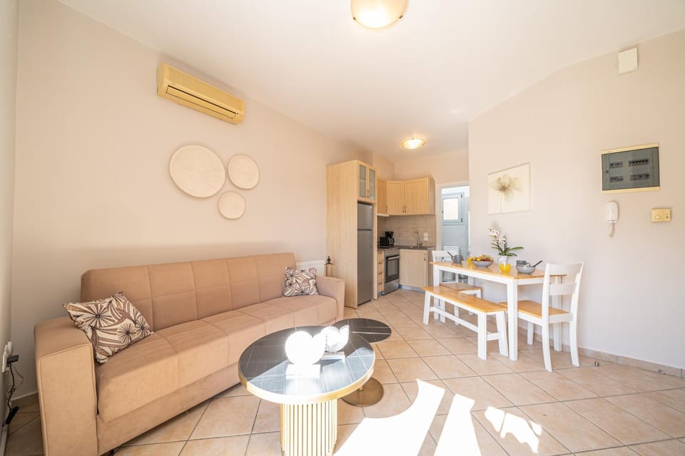 Kitchen or kitchenette, Living room, Seating area, Dining area, oven, stove, air conditioner