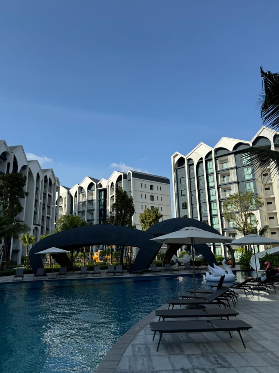 Property building, Pool view