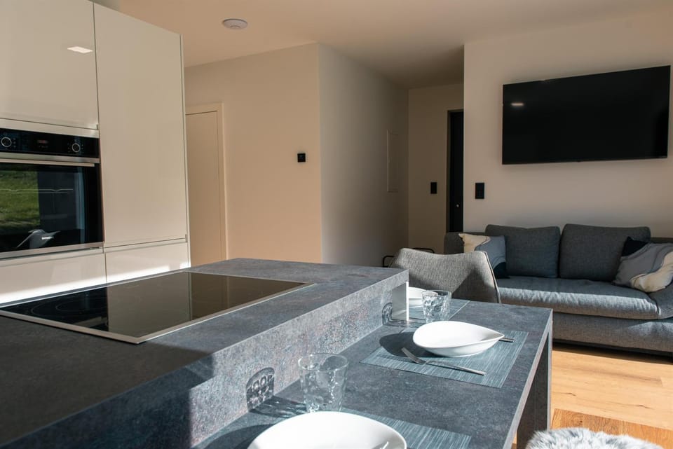 TV and multimedia, Kitchen or kitchenette, Living room, Seating area, Dining area