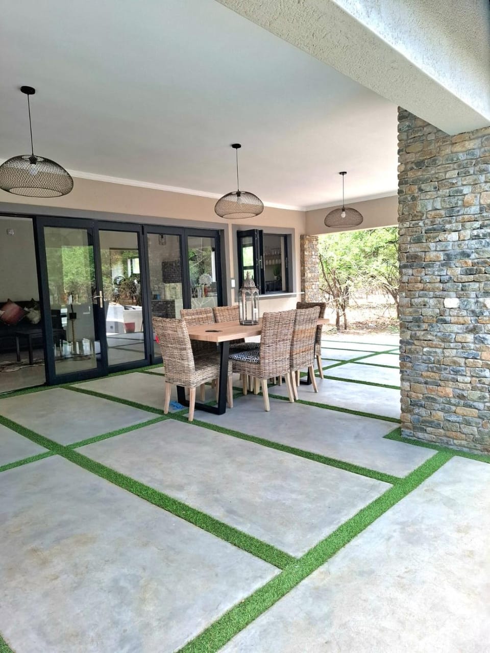 Patio, Seating area, Dining area