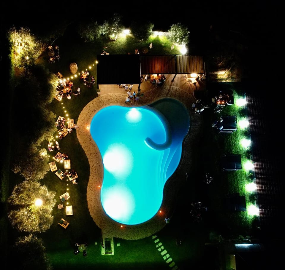 Night, Natural landscape, Pool view, Swimming pool