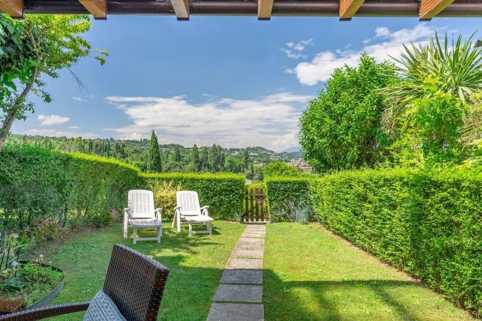 Patio, Spring, Day, Natural landscape, Garden, Garden view, Mountain view, sunbed