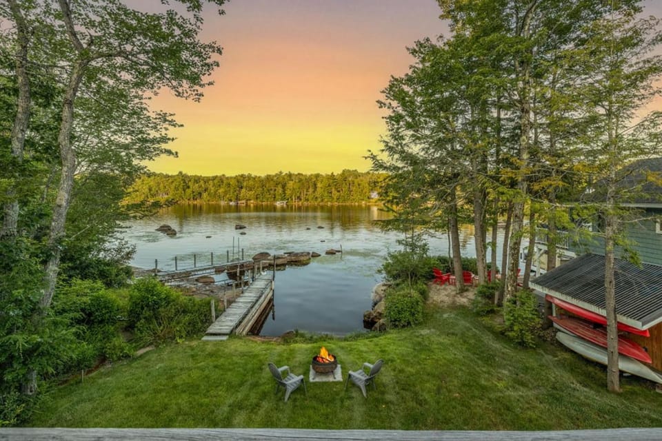 Natural landscape, Lake view, Sunset