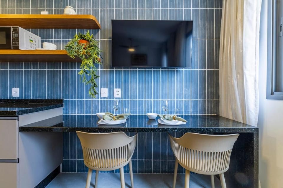 FL710 | Studio Azul - Metrô Faria Lima com piscina Apartment in Sao Paulo City
