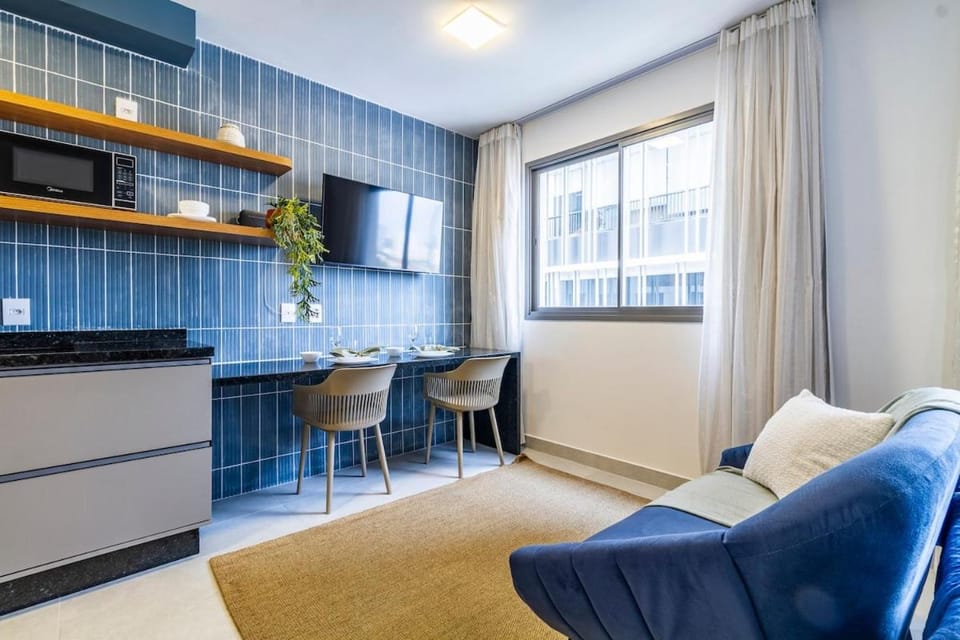 FL710 | Studio Azul - Metrô Faria Lima com piscina Apartment in Sao Paulo City