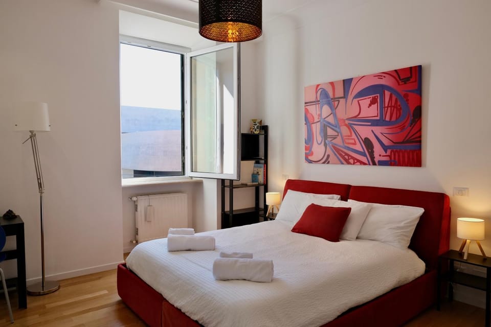Bed, View (from property/room), Photo of the whole room, Bedroom, internet, pet friendly, towels, wardrobe, air conditioner