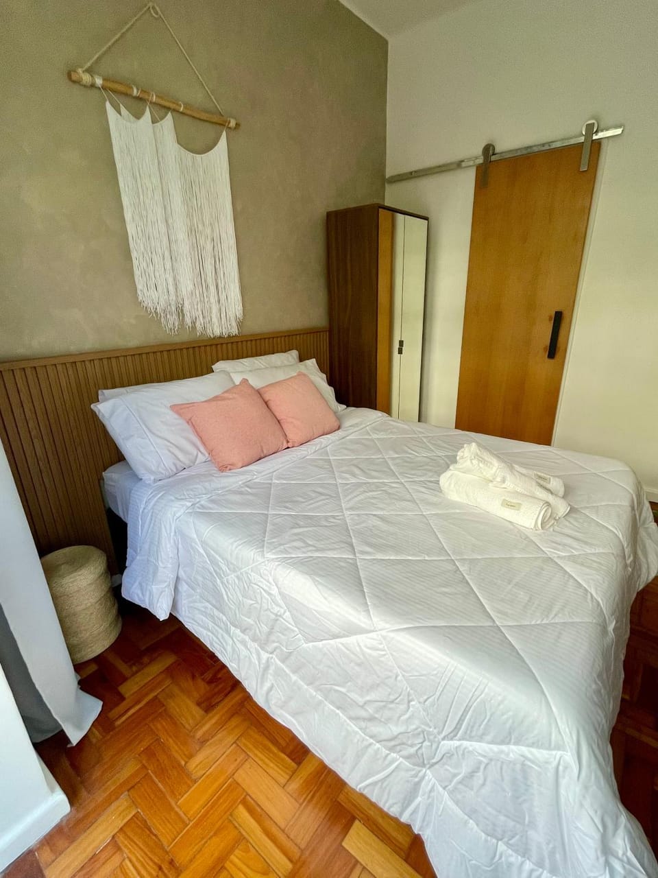 Bed, Photo of the whole room, Bedroom, towels, wardrobe