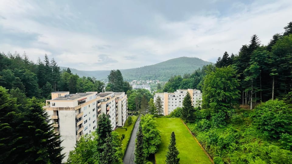 Nearby landmark, Day, Natural landscape, City view, Mountain view