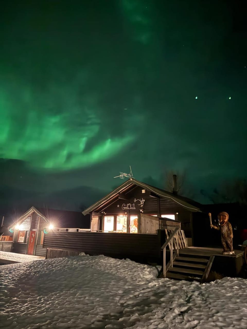 Night, Natural landscape, Winter