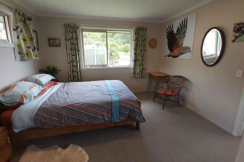 Ruru at Ligar Bay House in Tasman District, Tasman, New Zealand