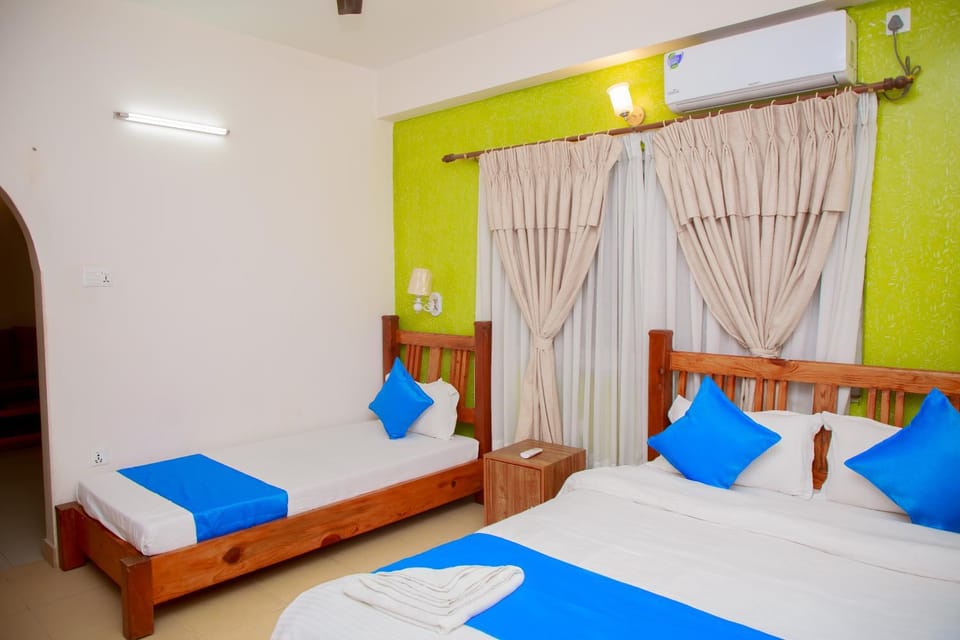 Bed, Bedroom, air conditioner