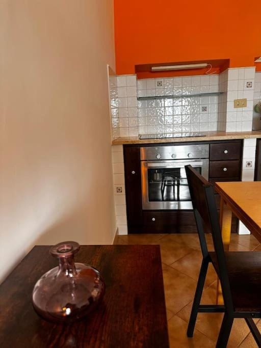 Dining area, stove, kitchen