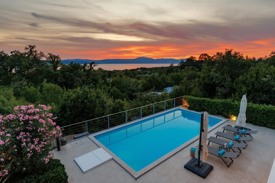 Sea view, Swimming pool, Sunset