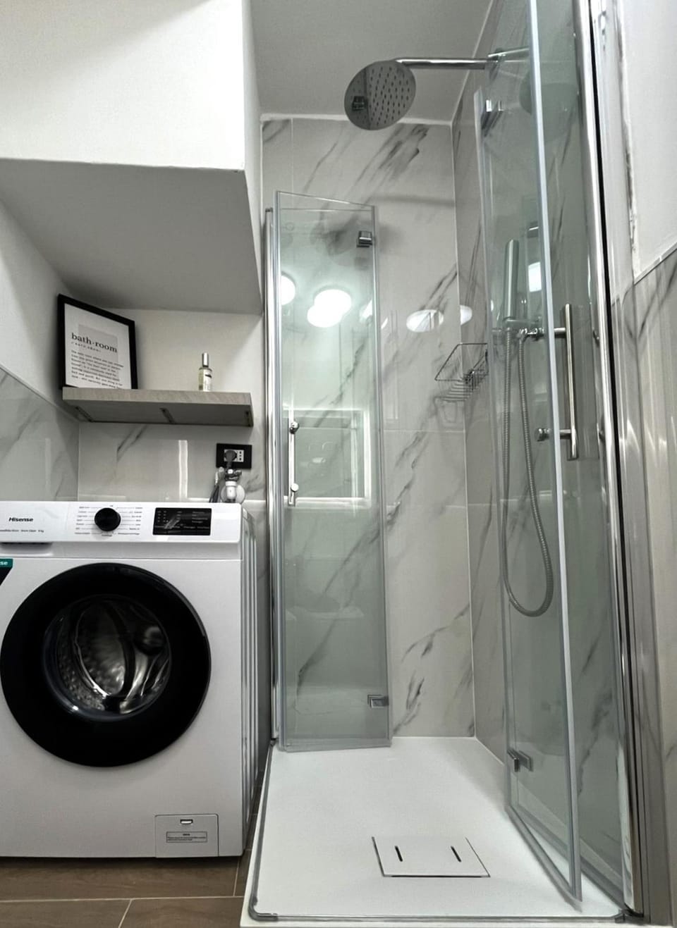 Shower, washing machine
