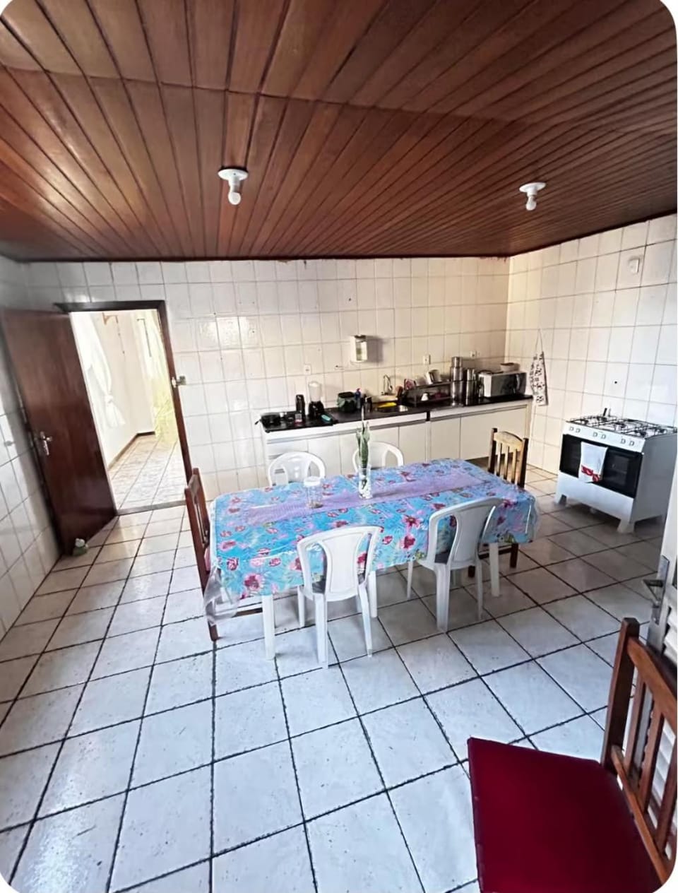 Dining area, oven, stove, toaster, kitchen