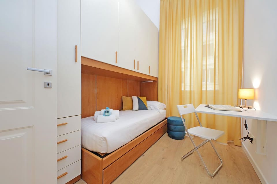 Bed, Photo of the whole room, Bedroom, towels, wardrobe