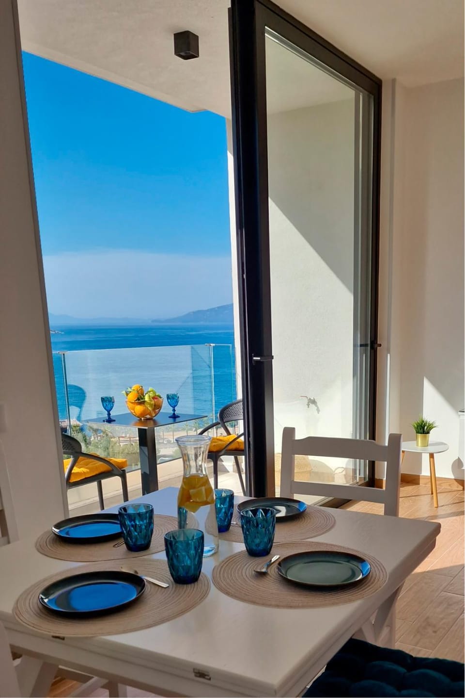 Day, Natural landscape, View (from property/room), Living room, Seating area, Sea view