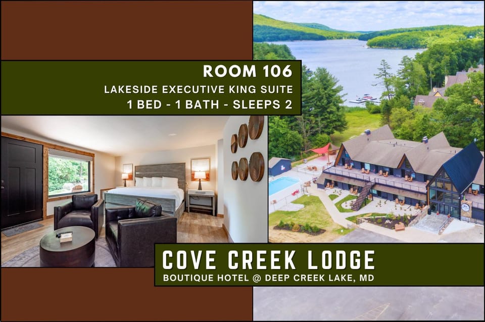 Cove Creek Lodge 106 Lakeside Executive King Suite House in Deep Creek Lake