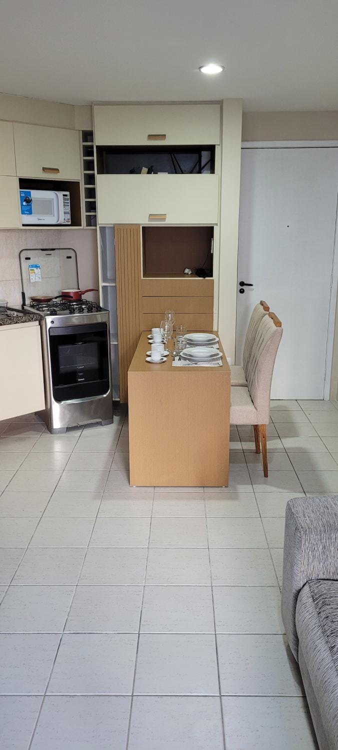 Kitchen or kitchenette, Living room, Seating area, minibar