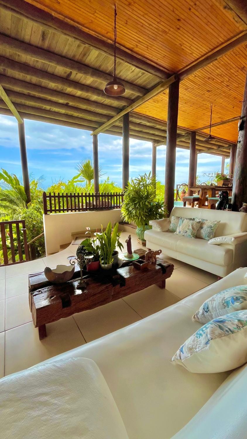 View (from property/room), Living room, Seating area, Sea view