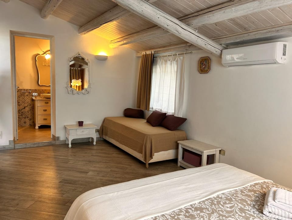 Bed, air conditioner
