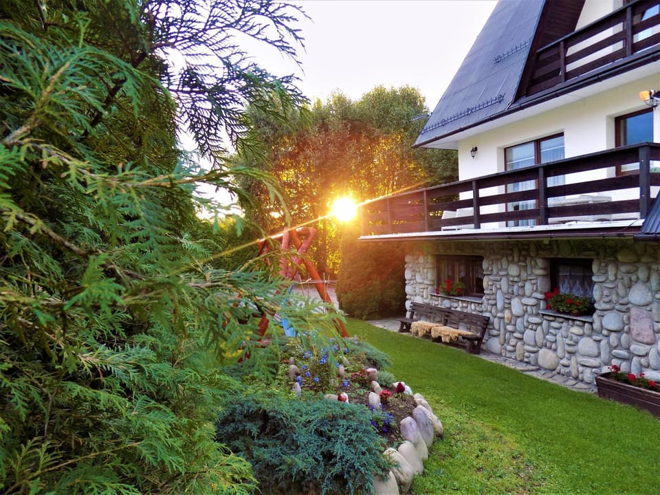 Property building, Natural landscape, Summer, Garden view, Sunset