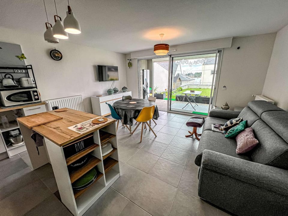 Appartement 3 pièces à Étel avec jardin, wifi et parking privé - FR-1-479-172 Apartment in Étel