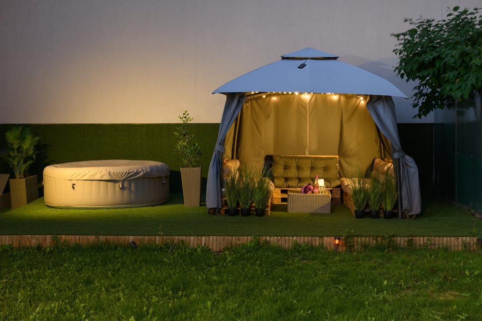 Night, Garden, Garden view