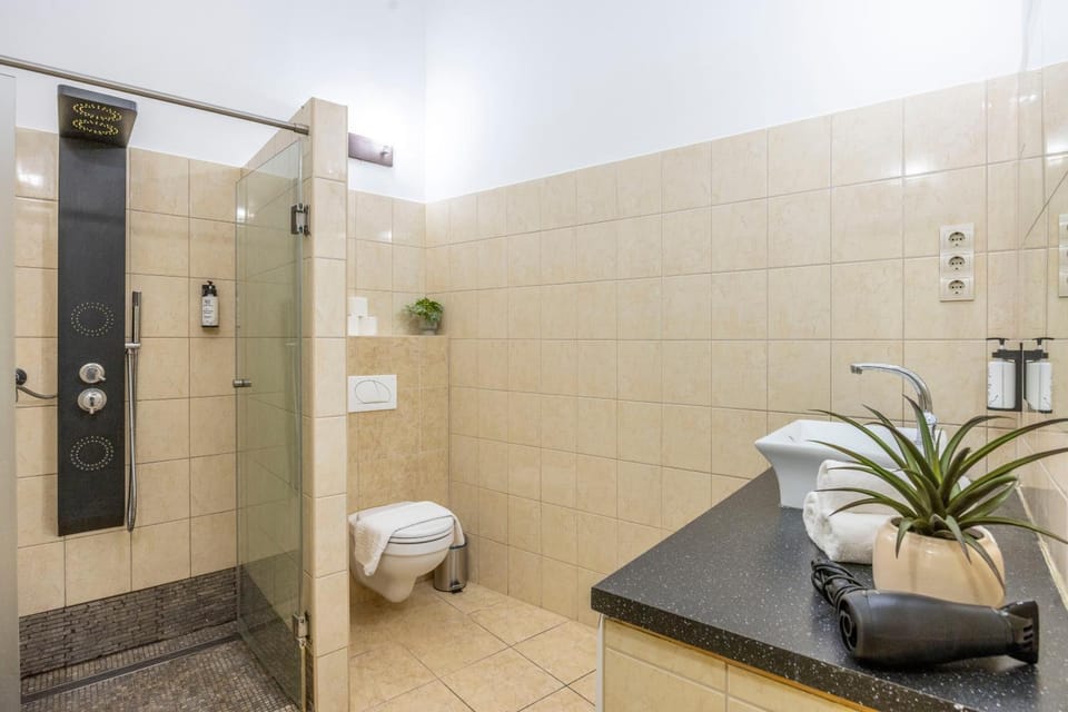 Shower, Toilet, Bathroom, towels