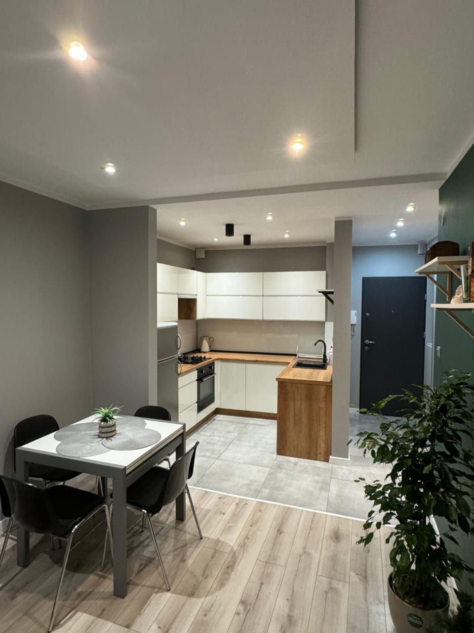 Kitchen or kitchenette, Dining area, stove