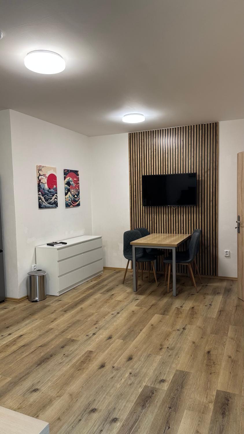 Kitchen or kitchenette, Living room, Dining area