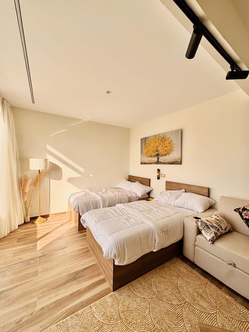 Bed, Living room, Photo of the whole room, Bedroom