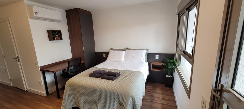 Bed, Photo of the whole room, Bedroom, wardrobe, air conditioner