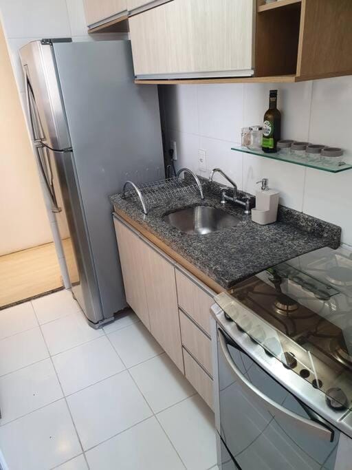 Kitchen or kitchenette, oven, stove