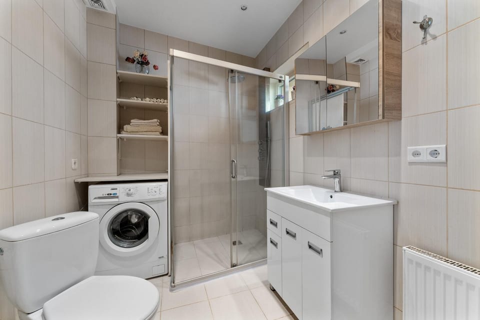 Shower, Toilet, Bathroom, washing machine
