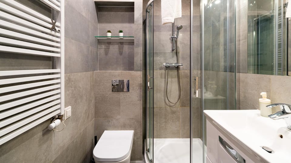 Shower, Toilet, Bathroom, towels