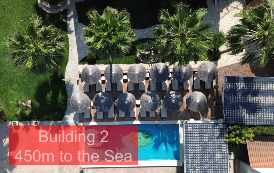 Day, Natural landscape, Bird's eye view, Text overlay, Pool view, Swimming pool