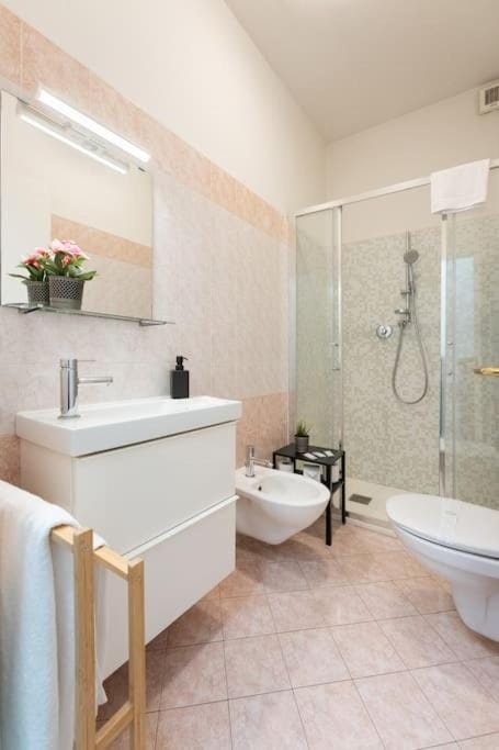 Shower, Toilet, Bathroom, towels