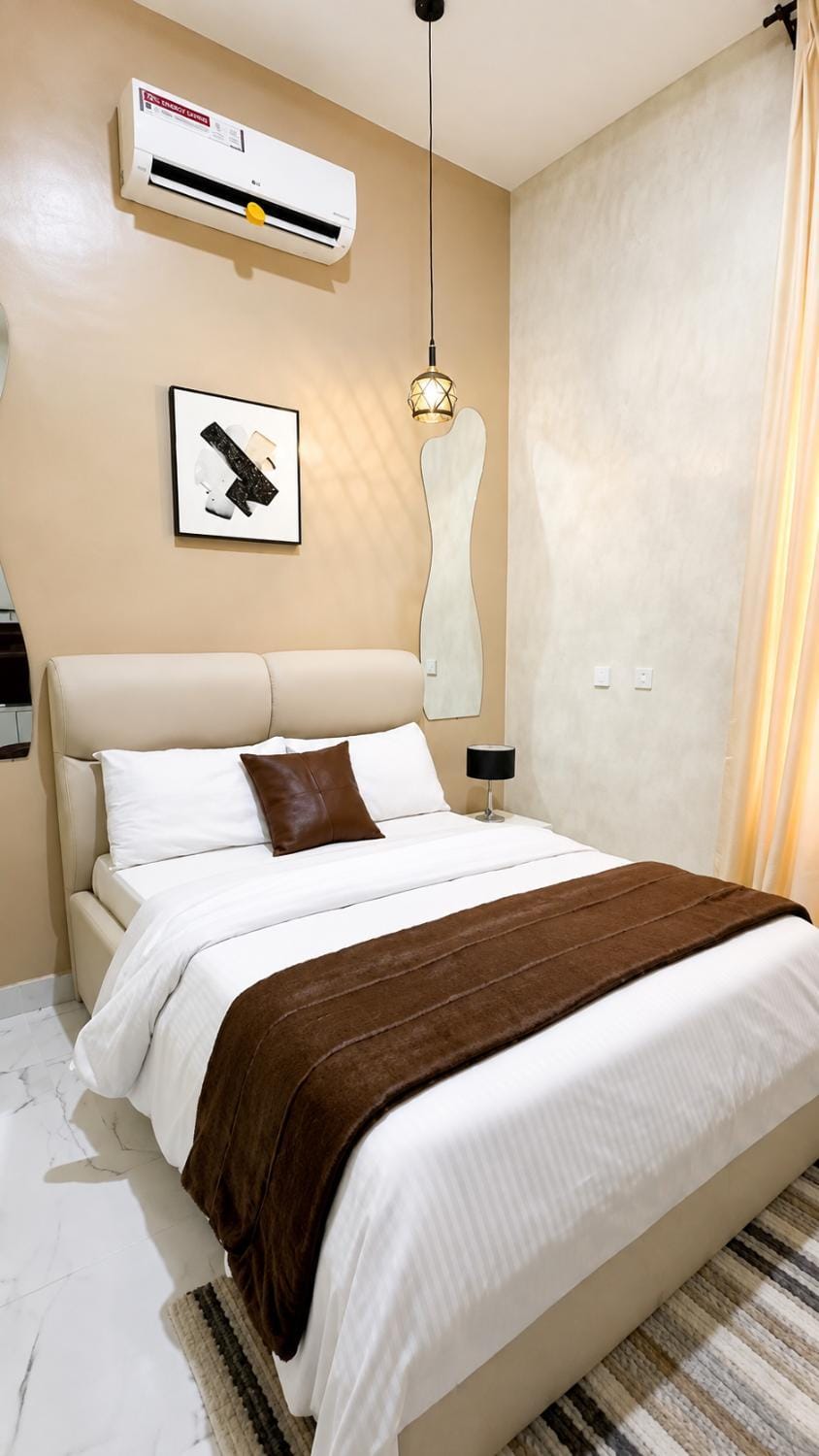 Bed, Bedroom, air conditioner